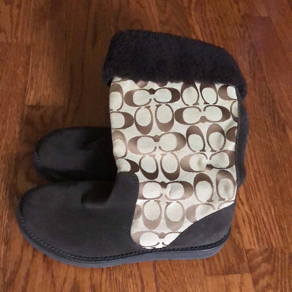 Coach Kally Boots Fur Sheepskin Suede 6.5